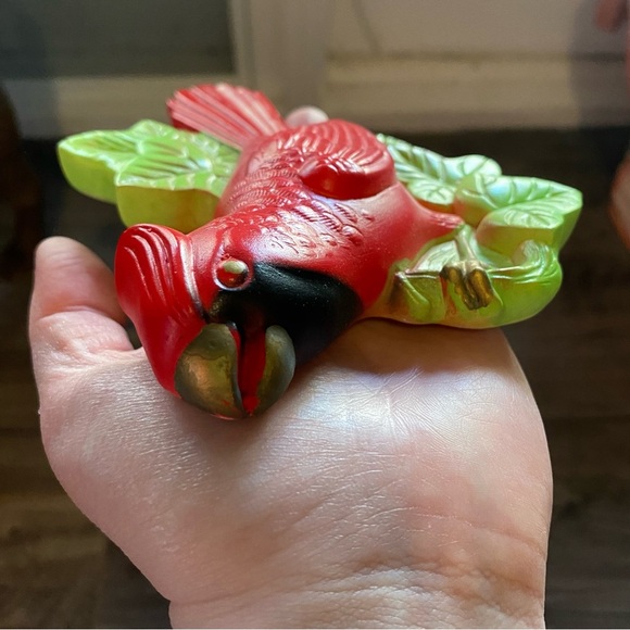 Vintage Miller Studio Chalkware Red Cardinal birds wall decor 1972 - Picture 9 of 9